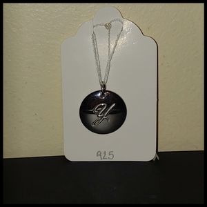 925 Sterling Silver "Y" Pendant